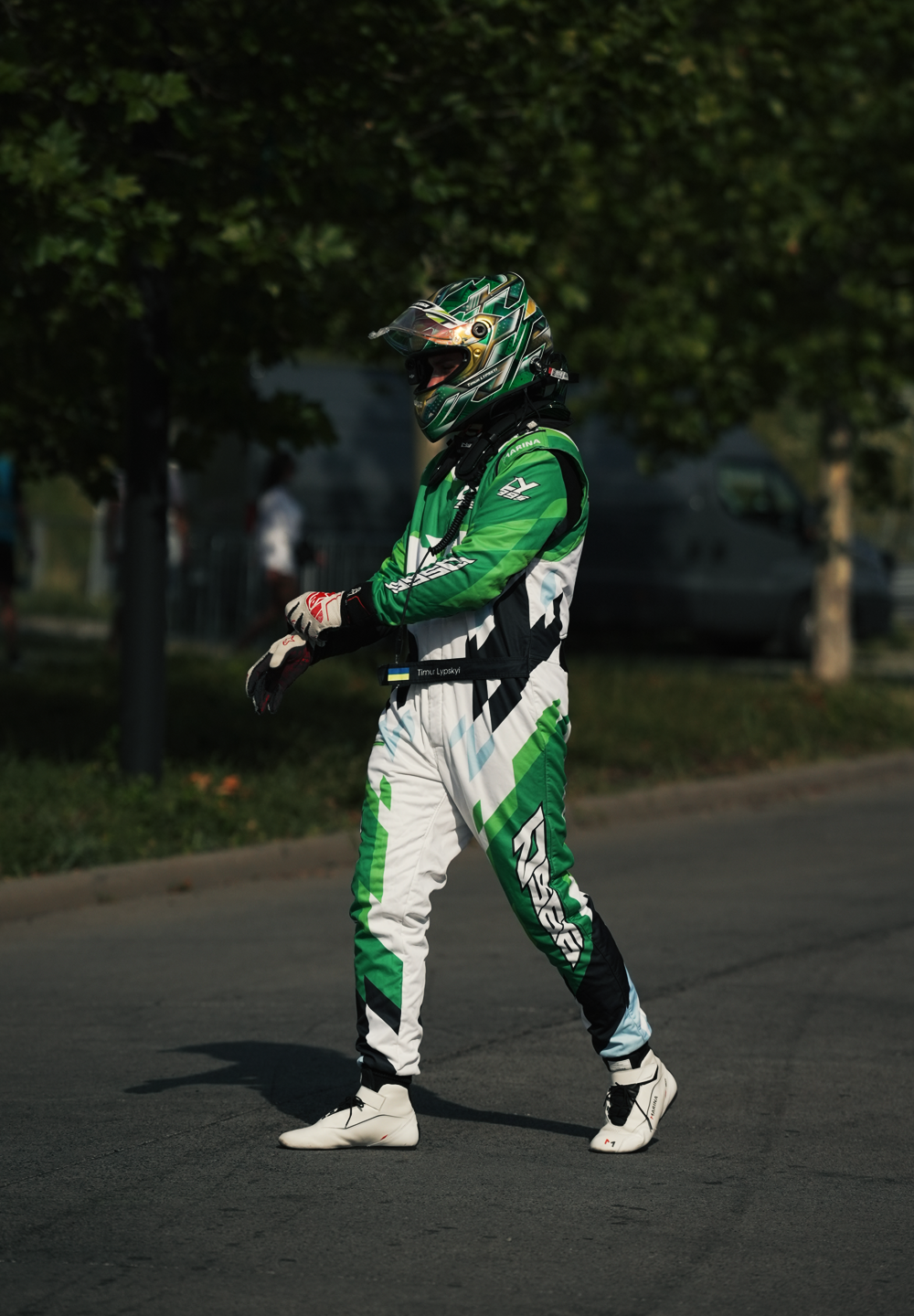 Timur Lypskyi drifting his car on track
